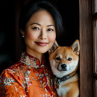 Chinesisches Jahr der Holzschlange Zeichen Hund 2025