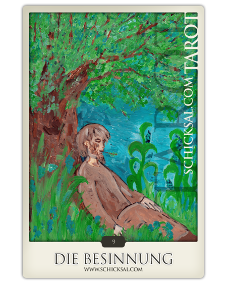 Die Tarotkarte "Die Besinnung" im Schicksals-Tarot © Verlag Franz