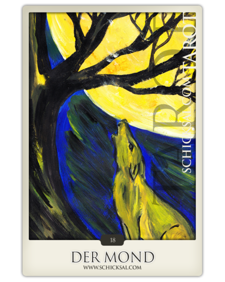 Tarotkarte "Der Mond" im Schicksals-Tarot © Verlag Franz