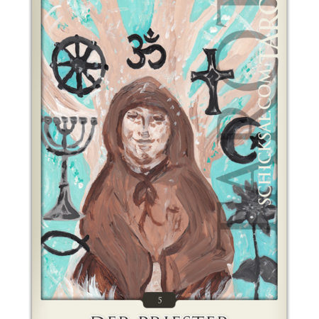 Die Tarotkarte "Der Priester" im Schicksals-Tarot © Verlag Franz