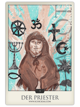 Die Tarotkarte "Der Priester" im Schicksals-Tarot © Verlag Franz | Foto: &copy; Verlag Franz