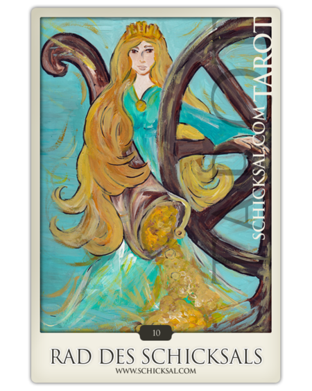 Die Tarotkarte "Rad des Schicksals" im Schicksals-Tarot © Verlag Franz