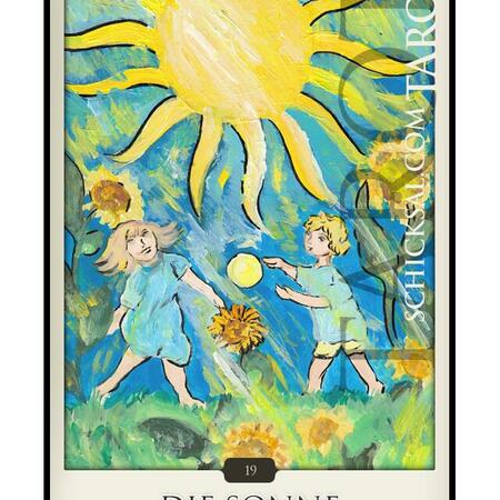 Tarotkarte "Die Sonne" im Schicksals-Tarot © Verlag Franz