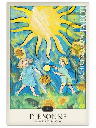 Tarotkarte "Die Sonne" im Schicksals-Tarot © Verlag Franz | Foto: &copy; Verlag Franz