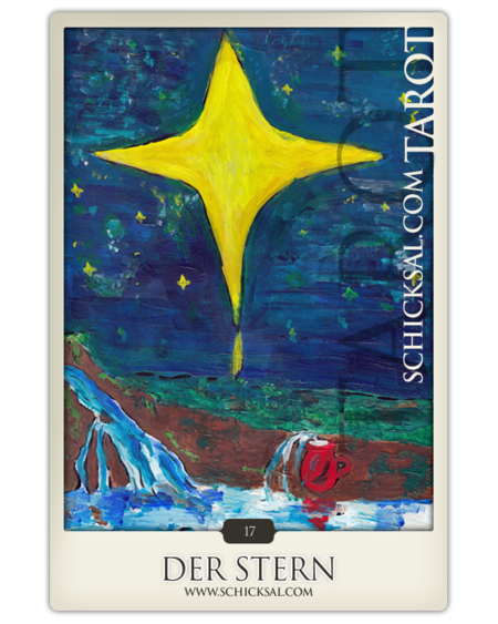 Tarotkarte "Der Stern" im Schicksals-Tarot © Verlag Franz