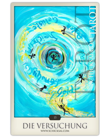Tarotkarte "Die Versuchung" im Schicksals-Tarot © Verlag Franz