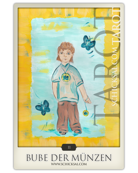 Bube der Münzen | Schicksals Tarot © Verlag Franz