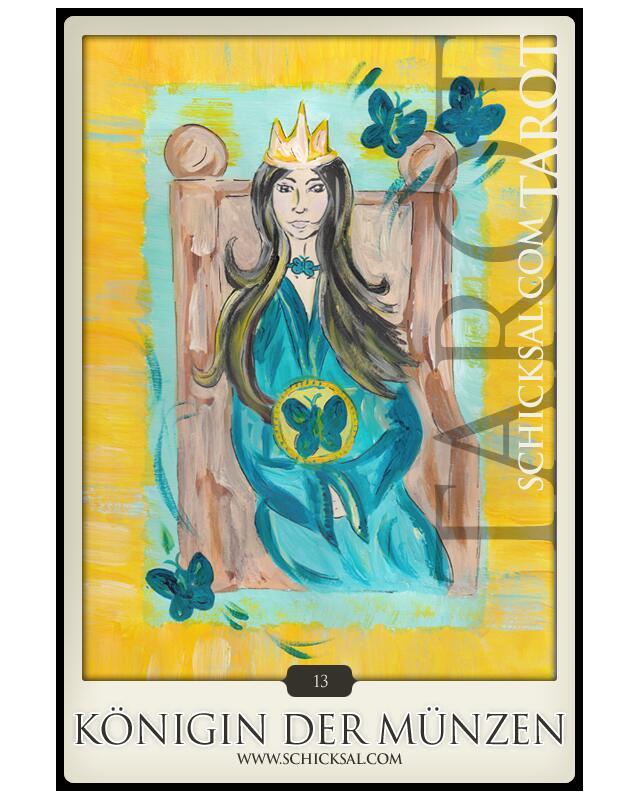 Die Königin der Münzen im Tarot