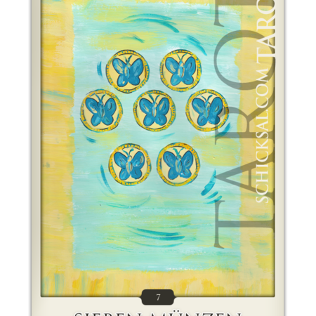 Sieben Münzen | Schicksals Tarot © Verlag Franz