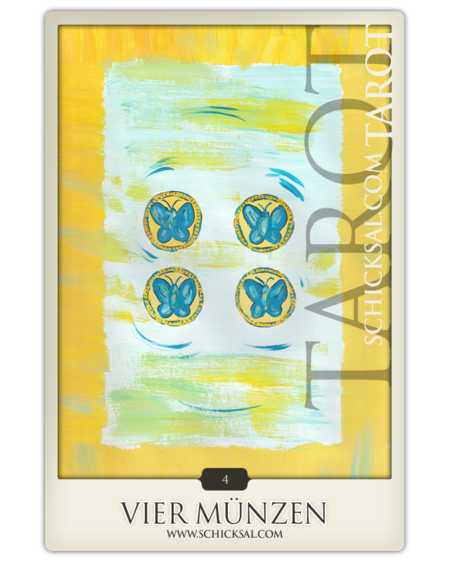 Vier Münzen | Schicksals Tarot © Verlag Franz
