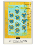 Zehn Münzen | Schicksals Tarot © Verlag Franz
