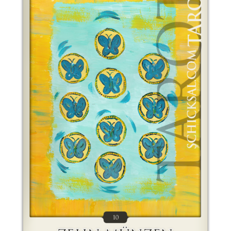 Zehn Münzen | Schicksals Tarot © Verlag Franz