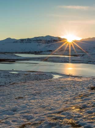 Kirkjufell with sunrise at Iceland