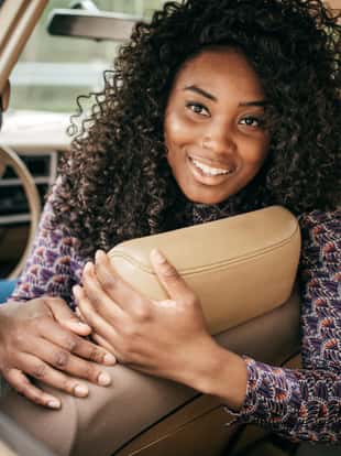 Woman in the car