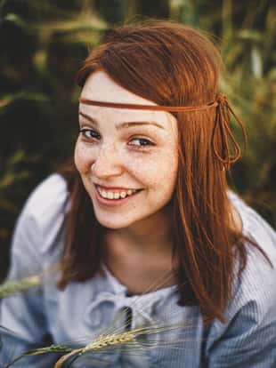Close-Up Portrait Of Young Woman
