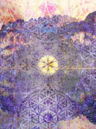 Abstract spiritual background with sacred geometry